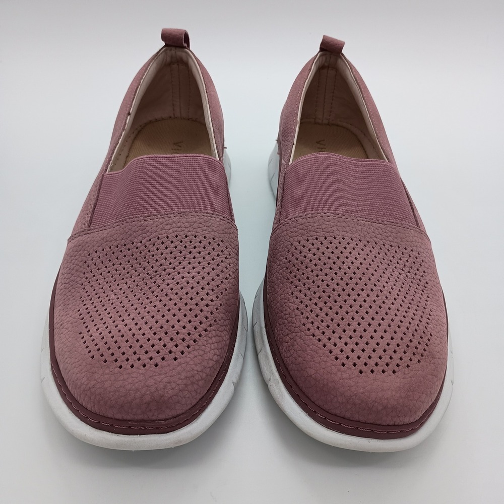 Vionic Roxan Nubuck Slip On Sneakers Dusty Rose Pink Womens 10 Wide - Picture 2 of 7